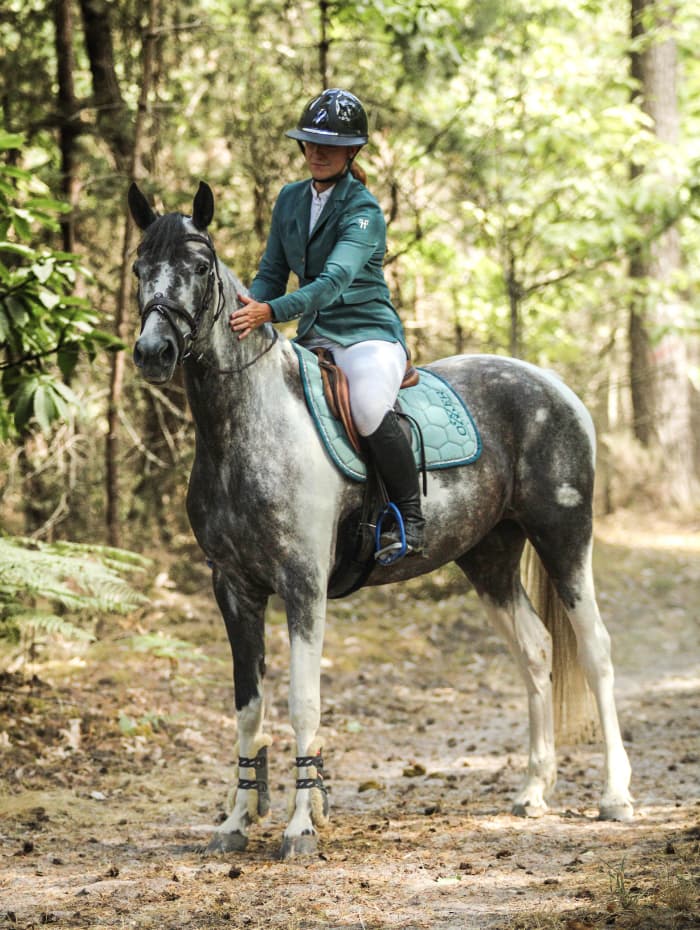 Look complet équitation balsam green